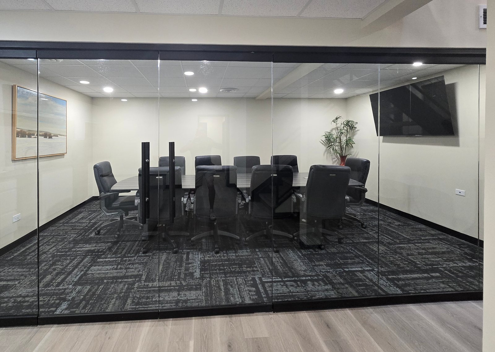 10-person conference room at ZipDesk Coworking, Centennial