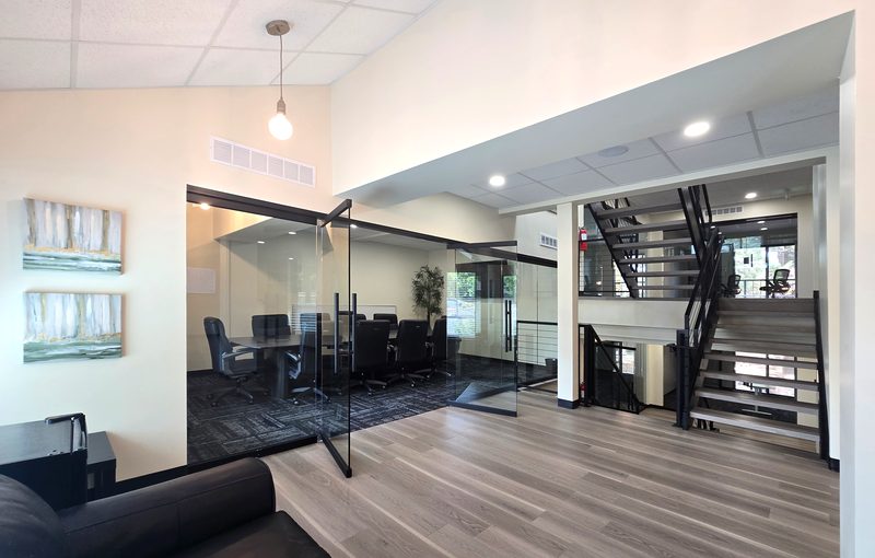 Lounge and conference room at ZipDesk Coworking Building 5